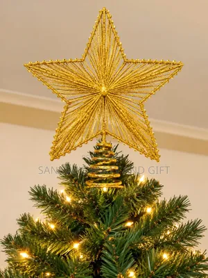 Gold and Silver Christmas Tree Star Topper