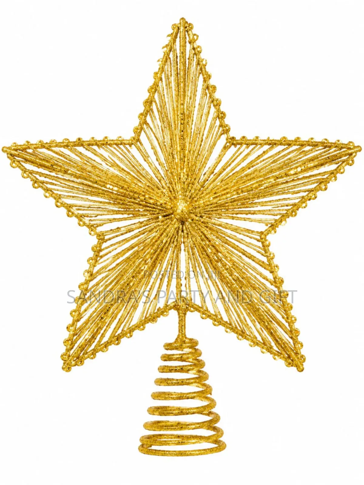 Gold and Silver Christmas Tree Star Topper