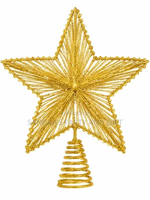 Gold and Silver Christmas Tree Star Topper