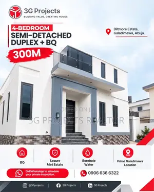 Furnished 4bdrm Duplex in Biltmore Estate, Galadimawa for sale