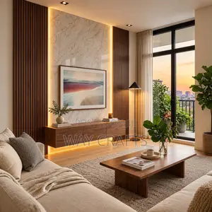 Floating Minimalist Console a Sleek Cream Floating Cabinet