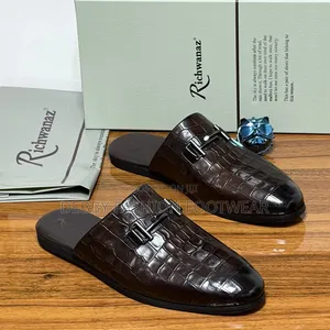 High Quality Luxury Black and Brown Half Shoe