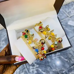 Gold Charm Bracelet - Fashion Double Layer Bracelet for Ladies