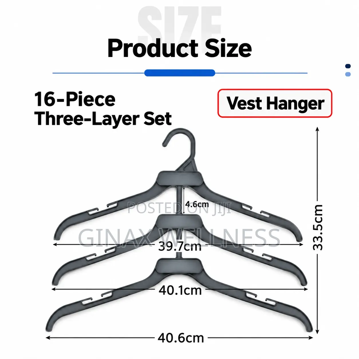 3-Tier Space Saving Plastic Clothes Hanger (10 Pieces)