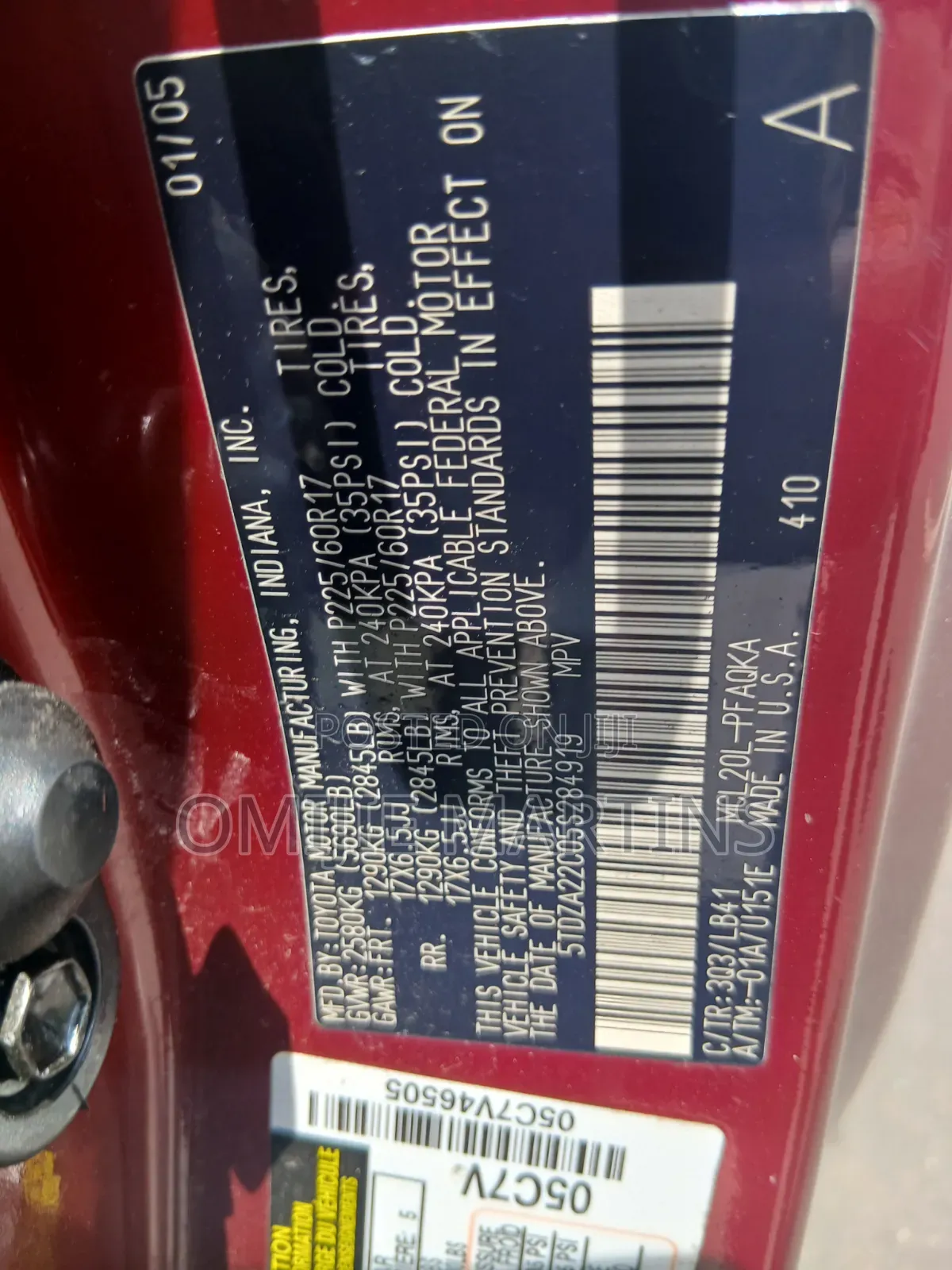 Toyota Sienna 2006 Red