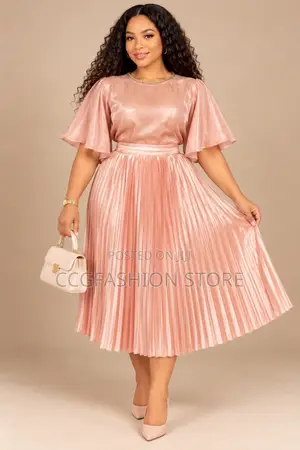 Pleated Skirt and Top Set