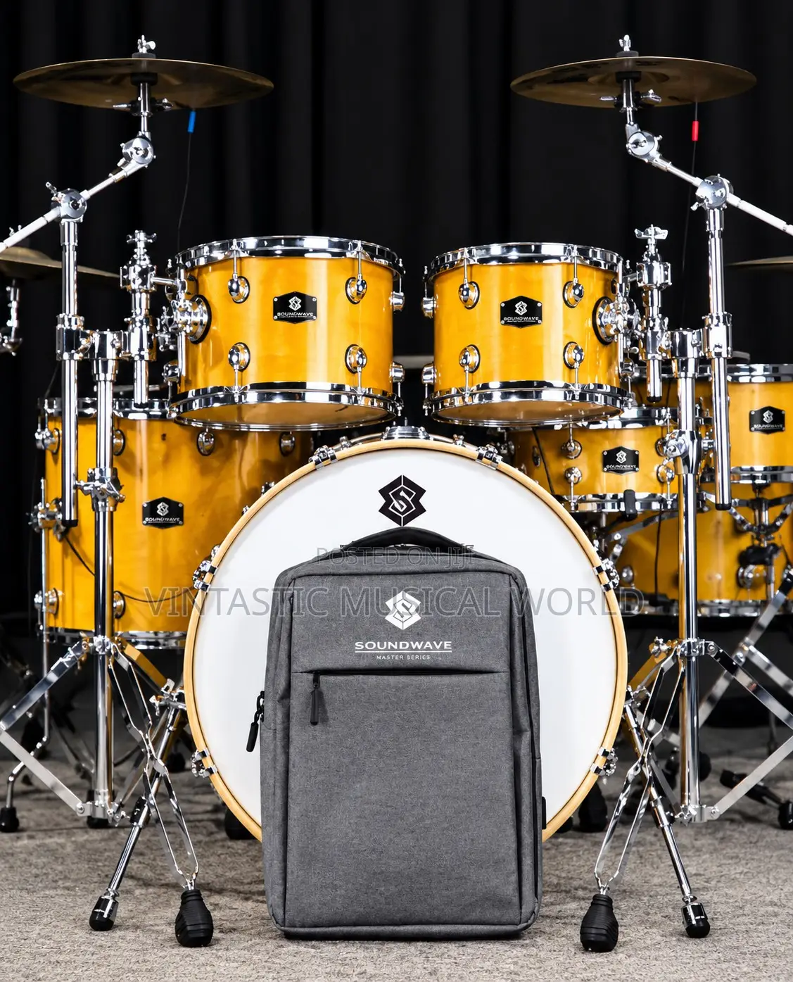 Soundwave Master Series Complete 5 Piece Drum Kit Plus Free Drum Bag