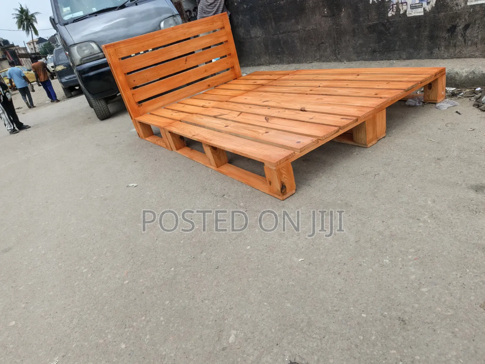 Pallet Bed Frame 4by6 Polished