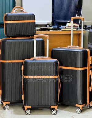 Luxury Unbreakable Rubber Trolley Travel Bag (Set of 4)