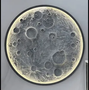 Round LED 3D Moon Wall Lamp With Warm Backlight