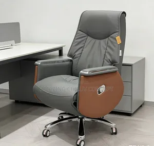 Luxury Grey Leather Massage Chair