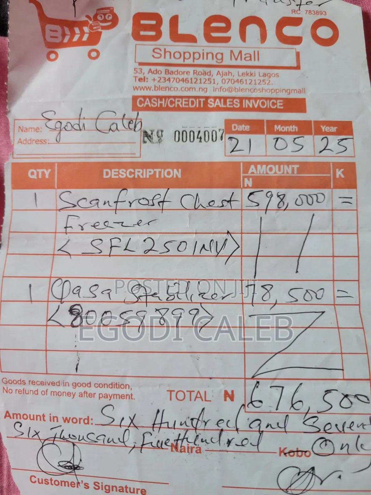 Scanfrost Chest Freezer and Qasa Stabilizer