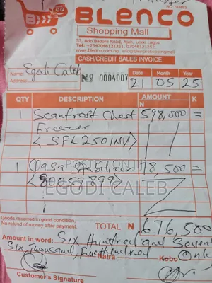 Scanfrost Chest Freezer and Qasa Stabilizer