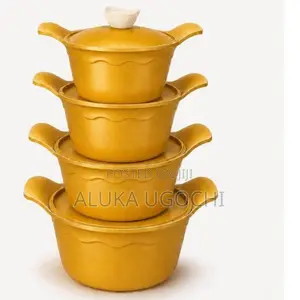 BROCOOK 8pcs PFAS-Free Die-Cast Non-Stick Flower Pot Set With Lids