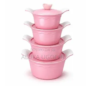BROCOOK 8pcs PFAS-Free Die-Cast Non-Stick Flower Pot Set With Lids