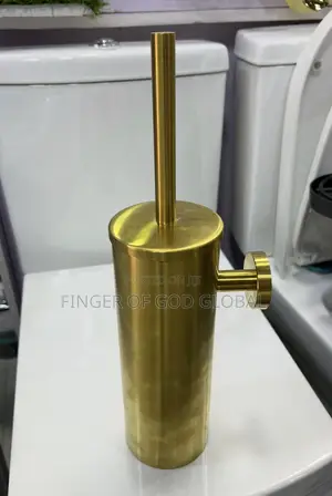 Gold Stainless Steel Toilet Brush Holder – Luxury Bathroom Accessory