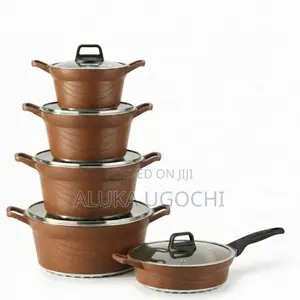 BROCOOK 10 PCS Die-Cast Non-Stick Granite Cookware Set 20-32cm