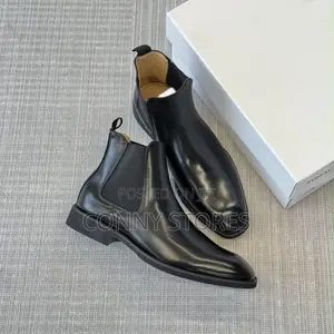 Tapered Leather Chelsea Boot “Onyx”