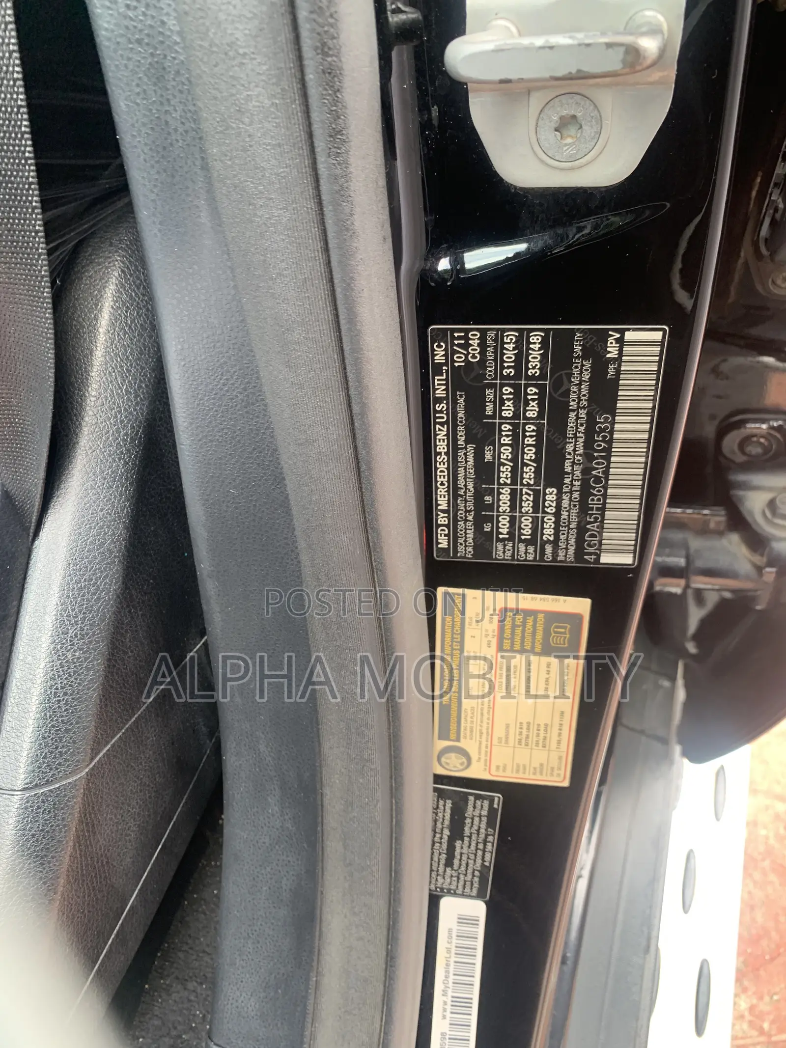 Mercedes-Benz M Class 2012 Black