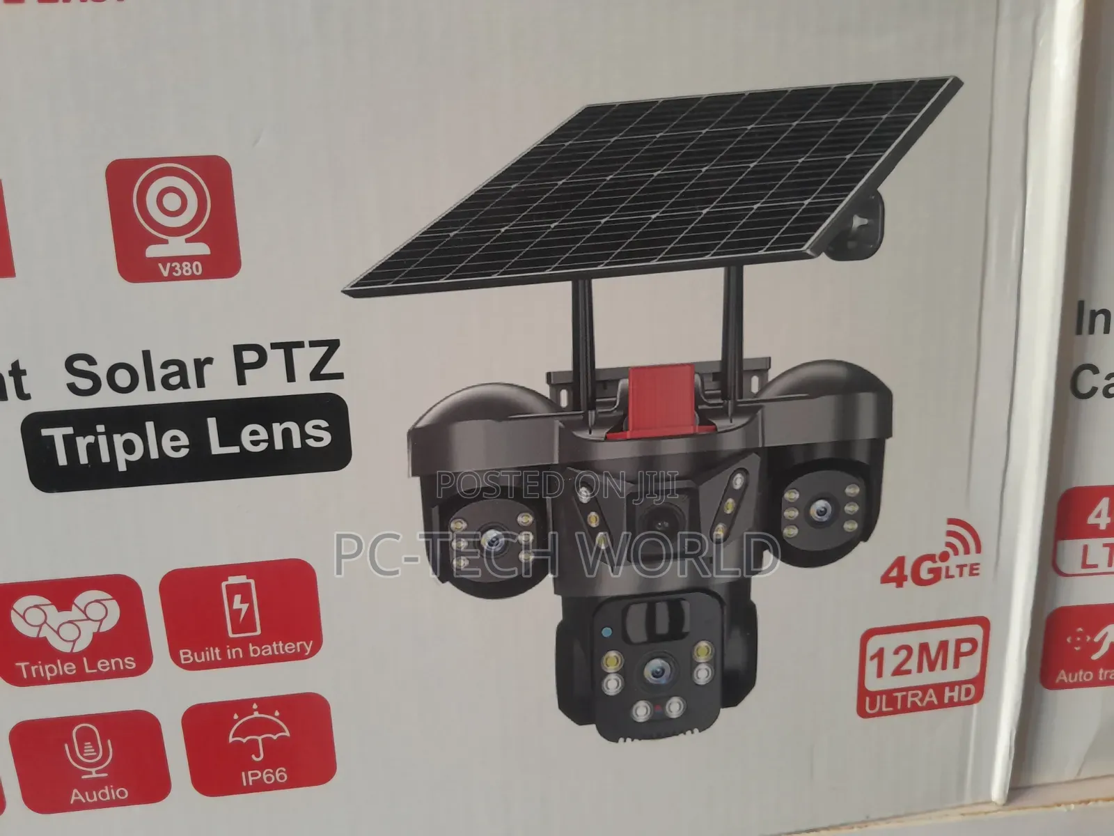 Three Lens Solar 4G PTZ Camera