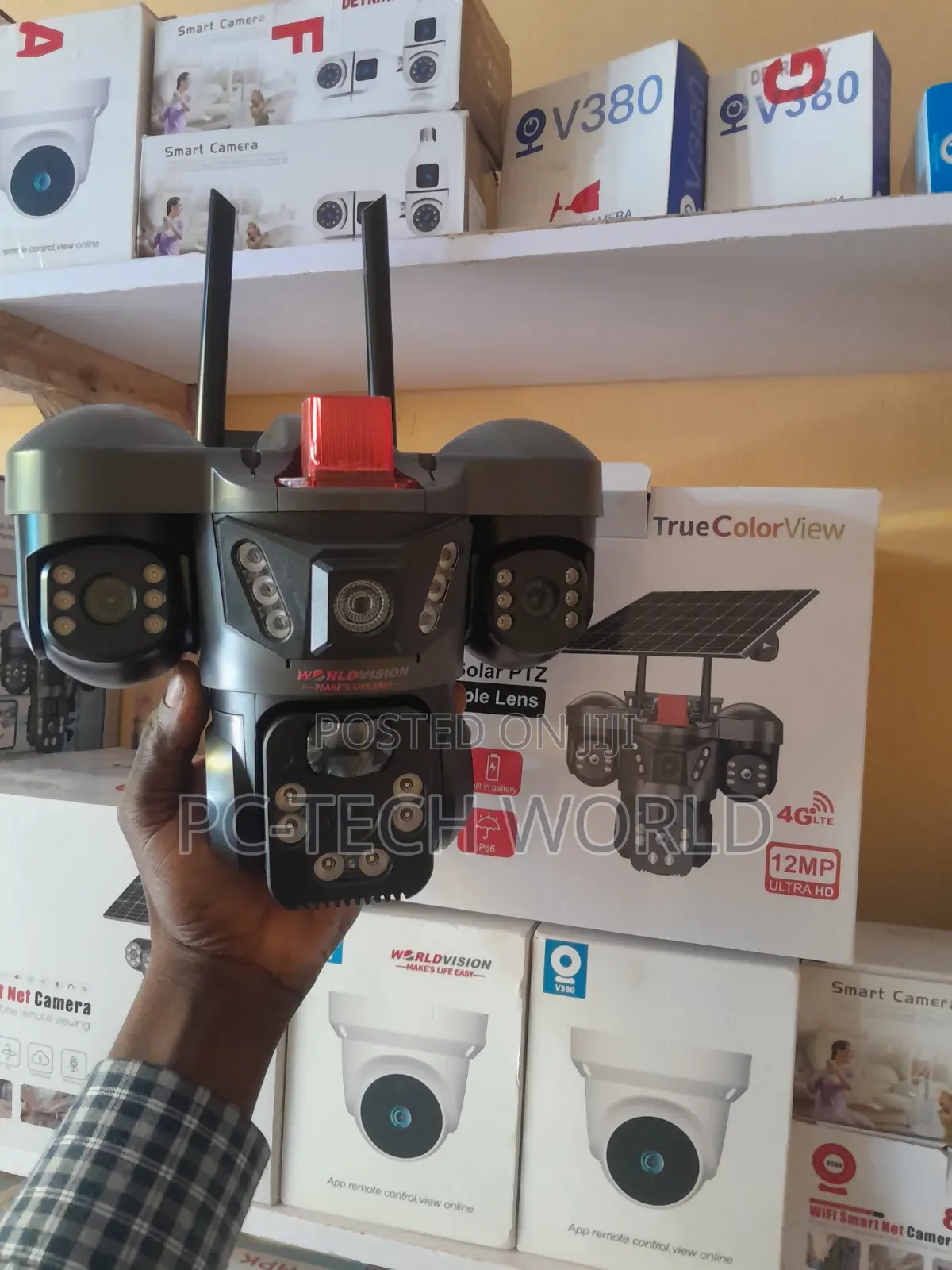 Three Lens Solar 4G PTZ Camera
