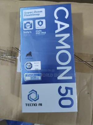 New Tecno Camon 50 256 GB Black