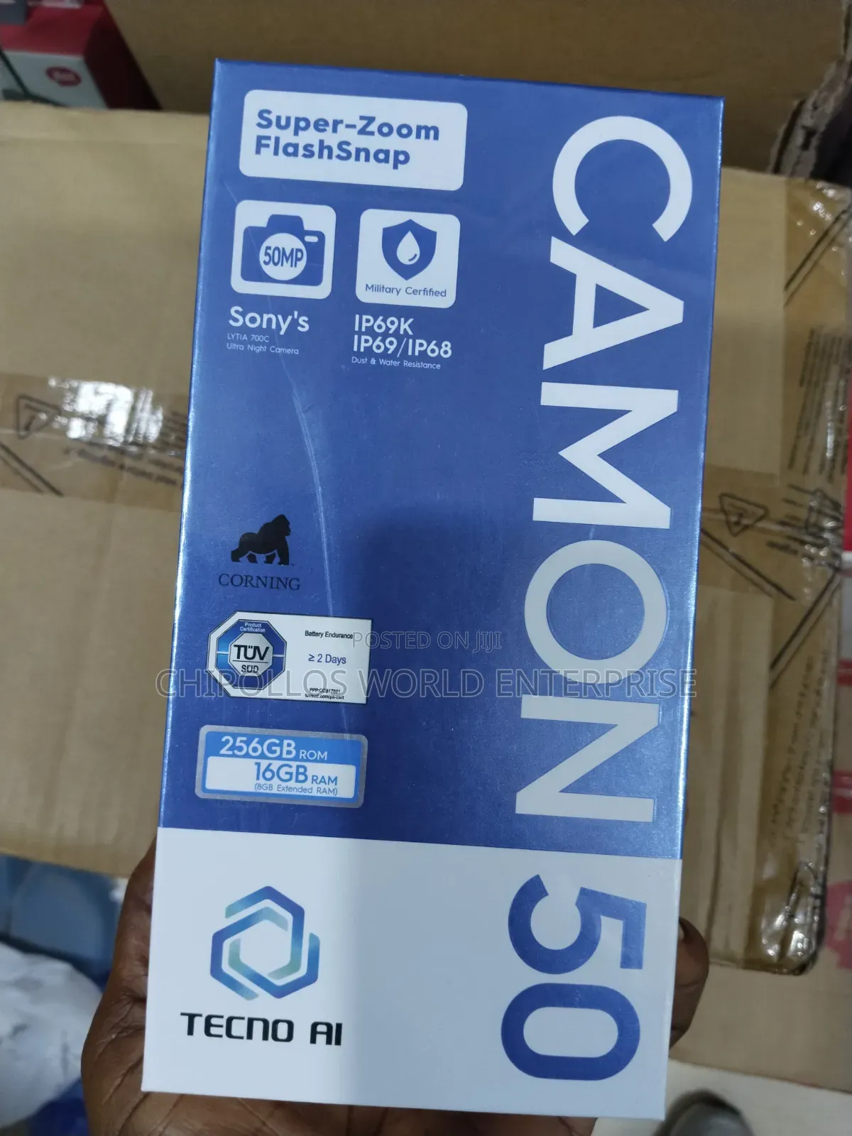 New Tecno Camon 50 256 GB Black