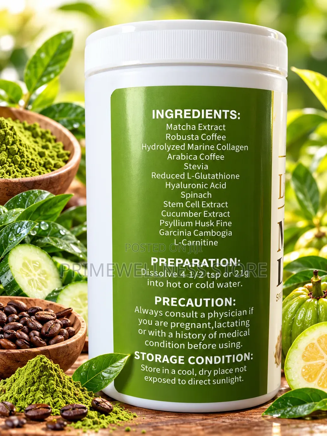 Luxe Slim Matcha Latté – Stem Cell Extract (500 G)