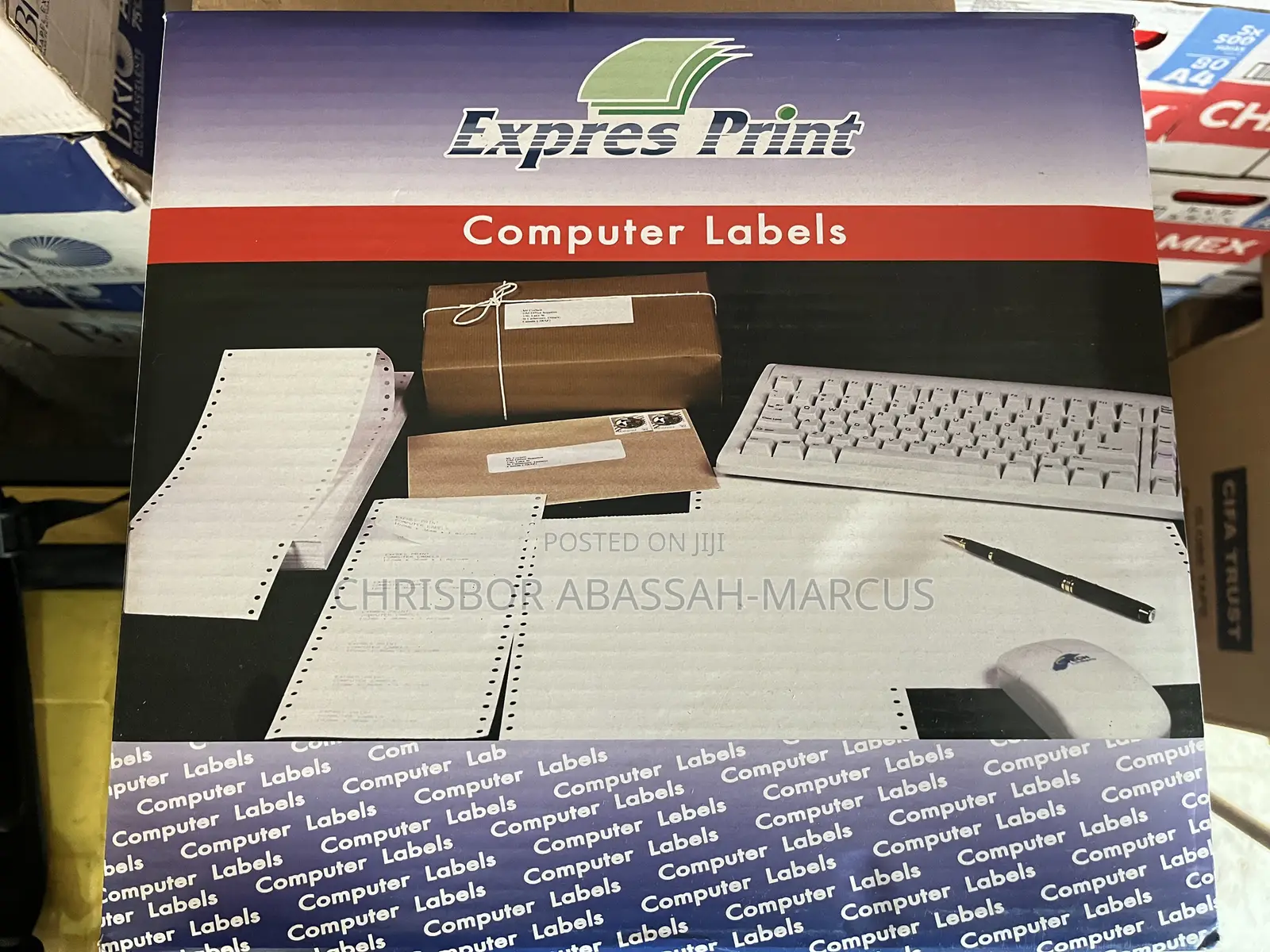 Expres Print Computer Labels - 102mm X 36mm, 3 Across