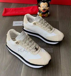 Luxury Salvatore Ferragamo Logo Design Men Sneakers
