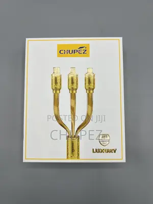 Original Chupez Gold 3 in 1 Fast Charging Cable 6A⁠