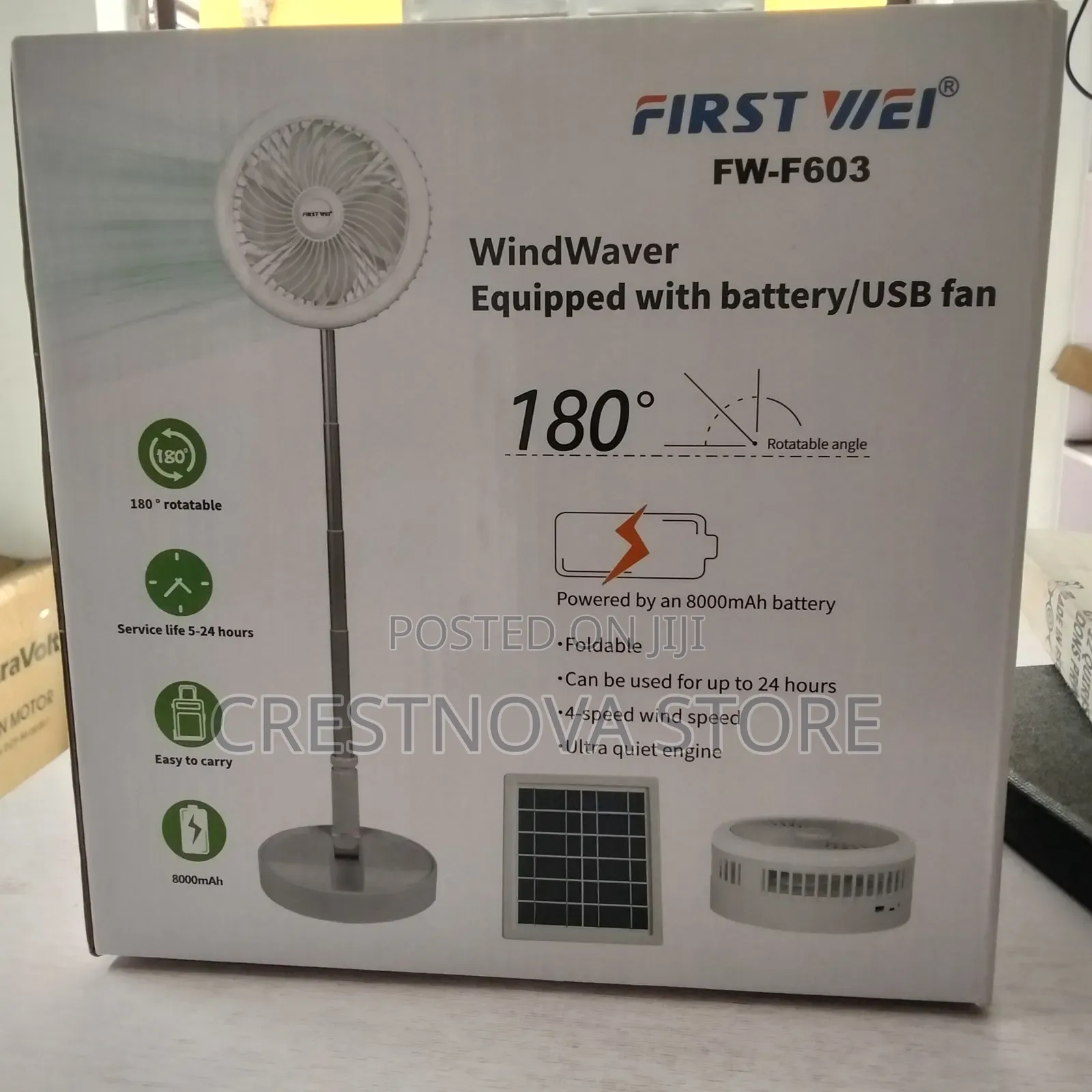 First Wei Foldable Rechargeable Fan