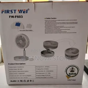 First Wei Foldable Rechargeable Fan
