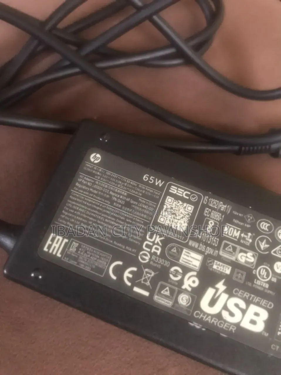 HP 65w Type C Adapter