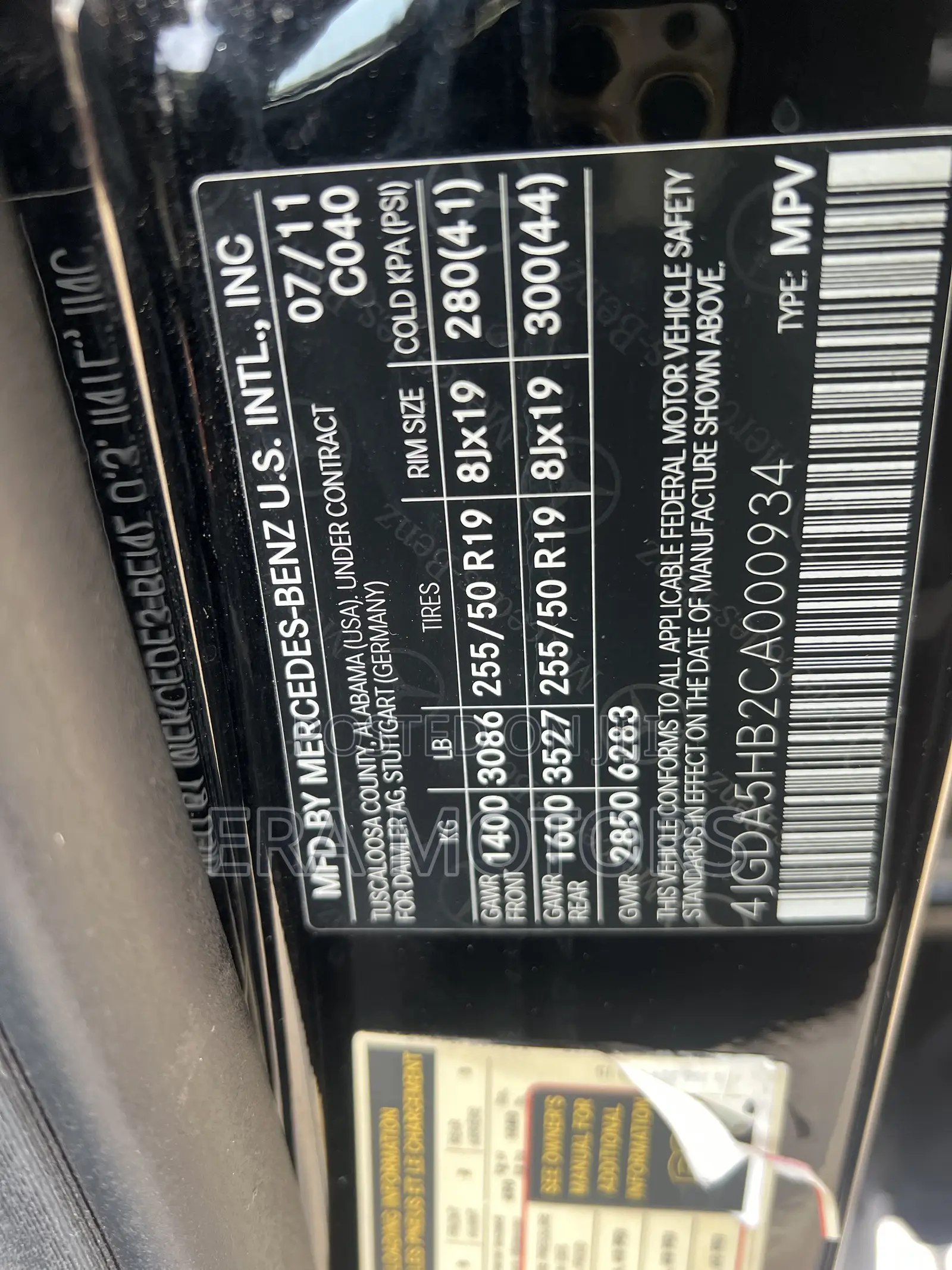 Mercedes-Benz M Class 2012 Black