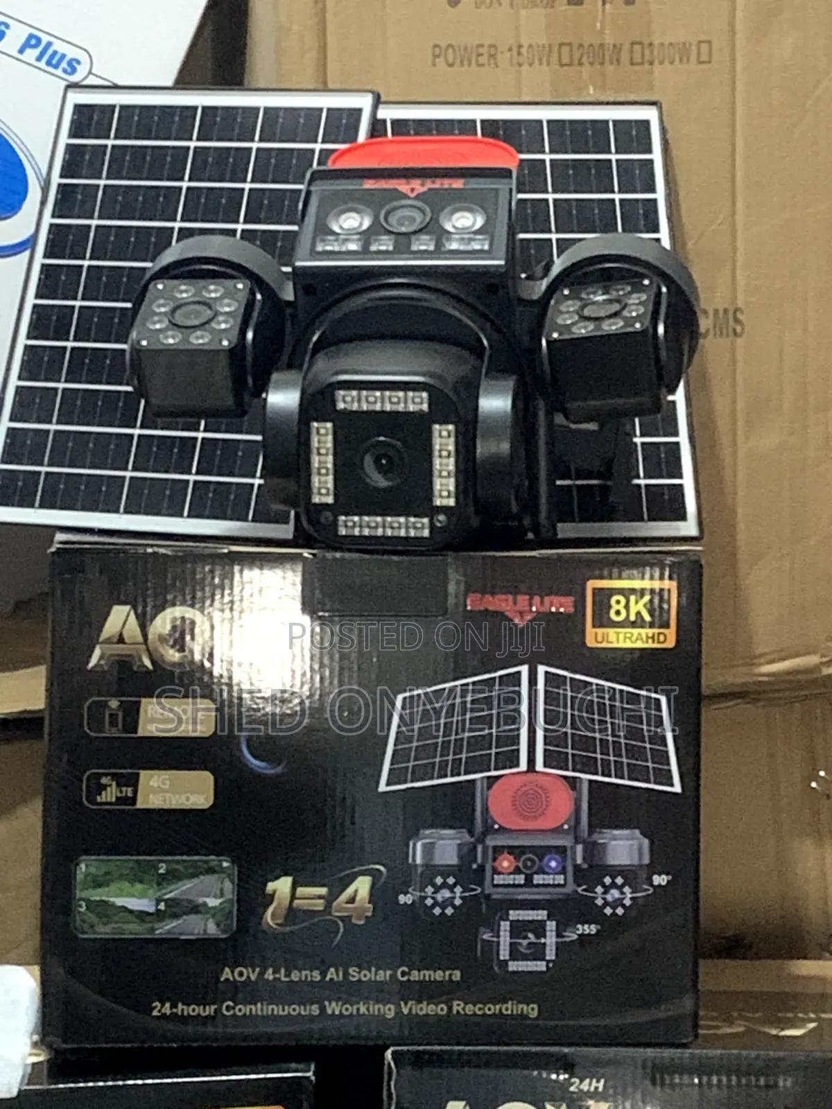 CCTV Complete 4 Lens PTZ Solar Panel Camera