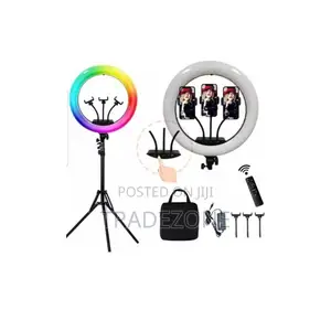 RGB 22 Inches RGB Ringlight + Tripod Stand and Bag