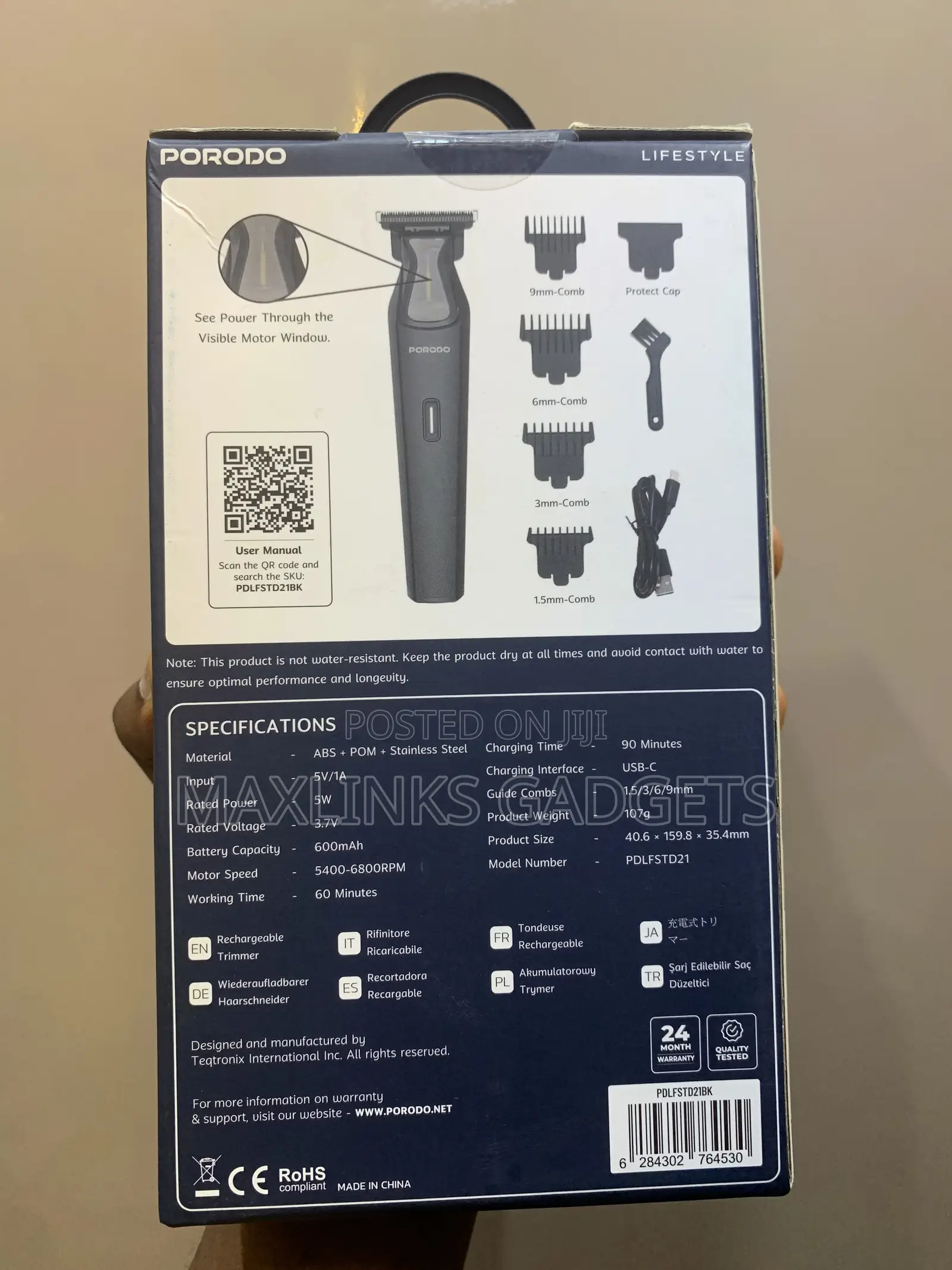Quality Porodo Rechargeable Trimmer