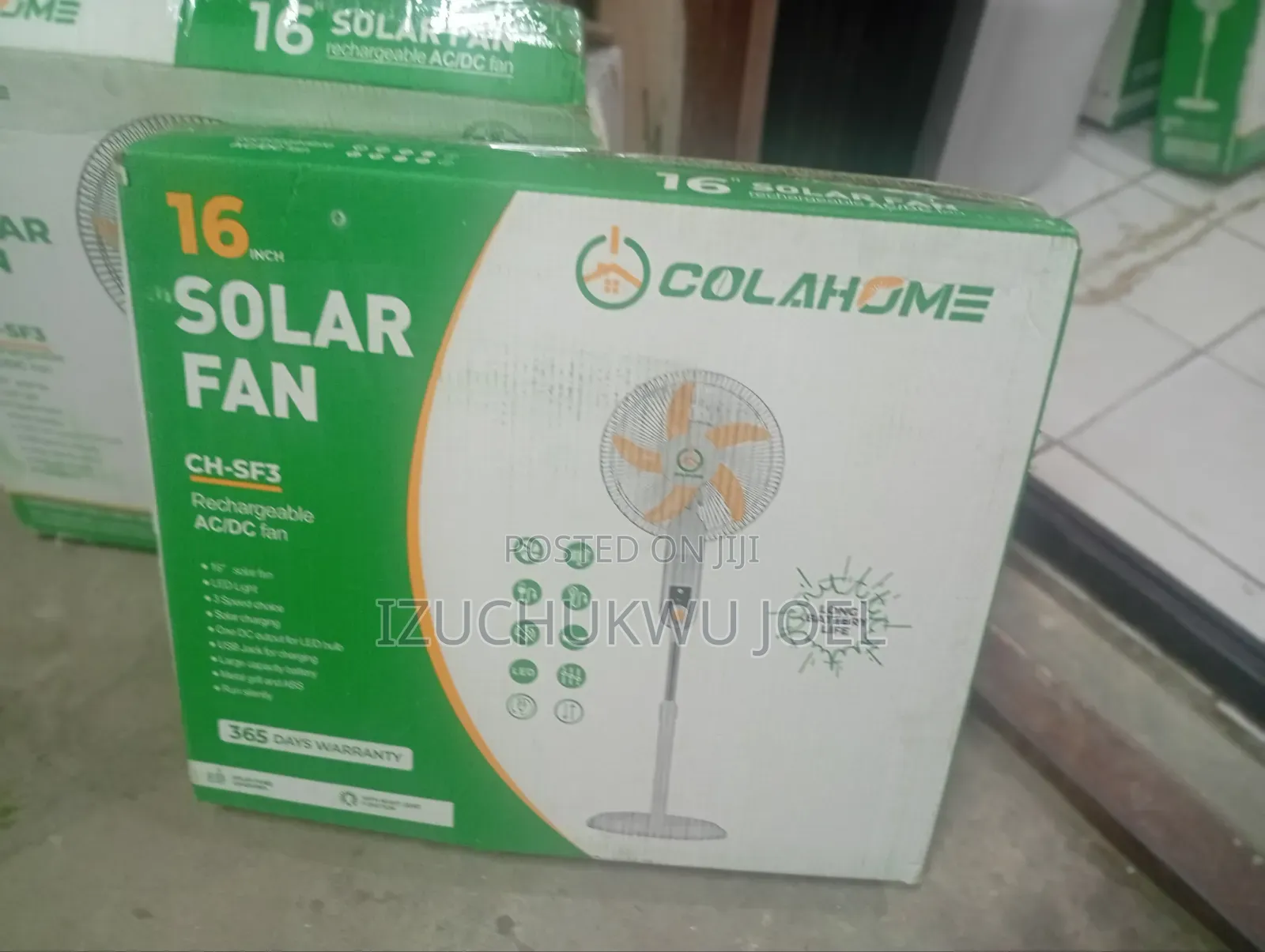 Solar and Electric Fan