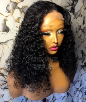 Soft Jerry Curls Fibre Wig With T-Closure (6by1)