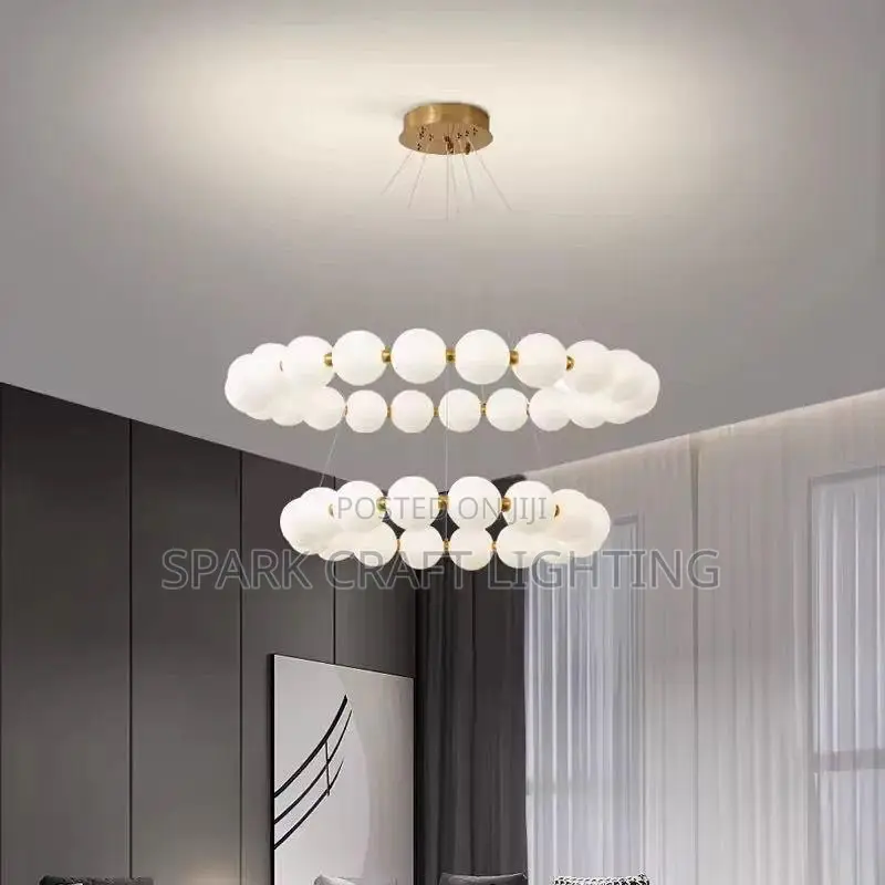 Luxury Double-Tier Bubble Pendant Chandelier