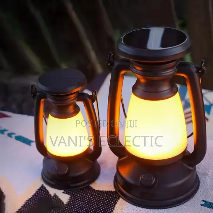 Retro Rechargeable Solar & USB-C LED Camping Lantern