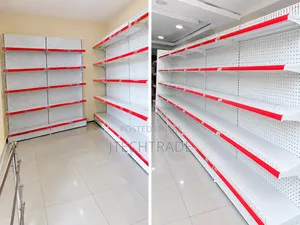 Double-Sided Supermarket Display Shelf