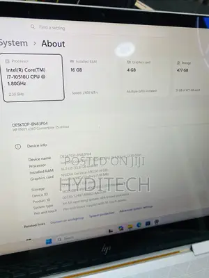 Laptop HP Envy 15 16GB Intel Core i7 SSD 512GB