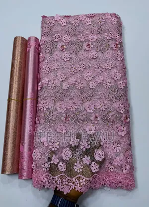 3D Beaded Mesh Lace