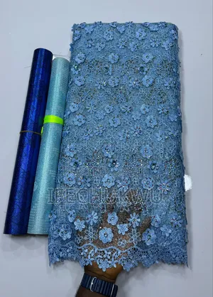 3D Beaded Mesh Lace