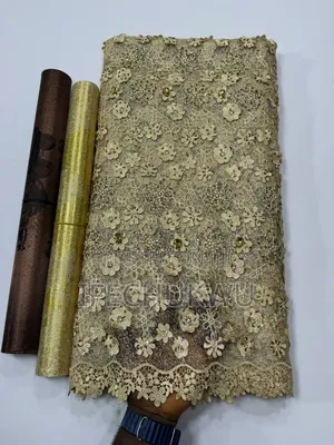 3D Beaded Mesh Lace