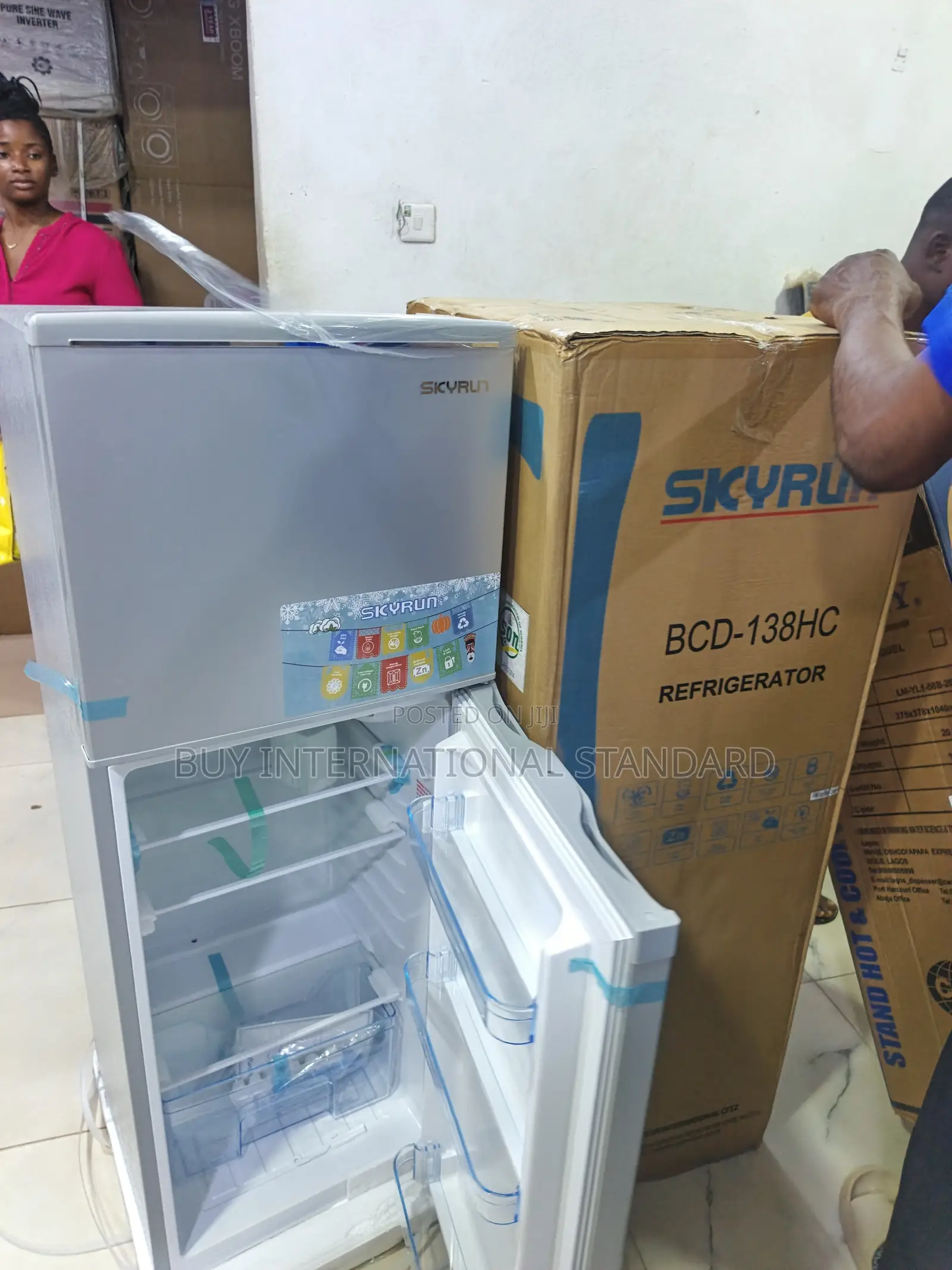 SKYRUN Double Door Refrigerator 138L for Practical Kitchen Storage