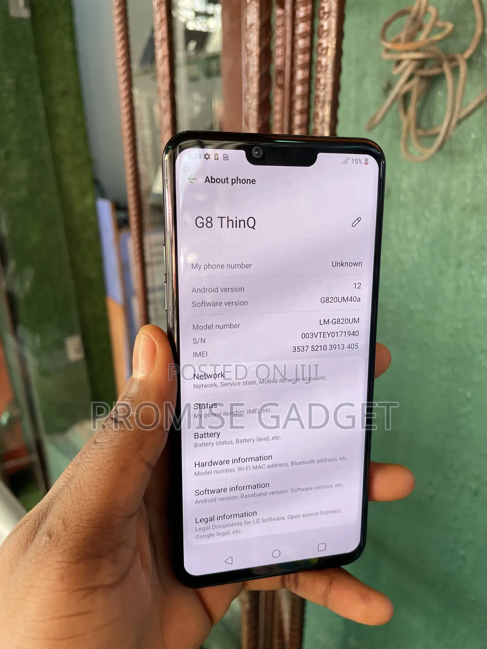 LG G8 Thinq 128 GB Black