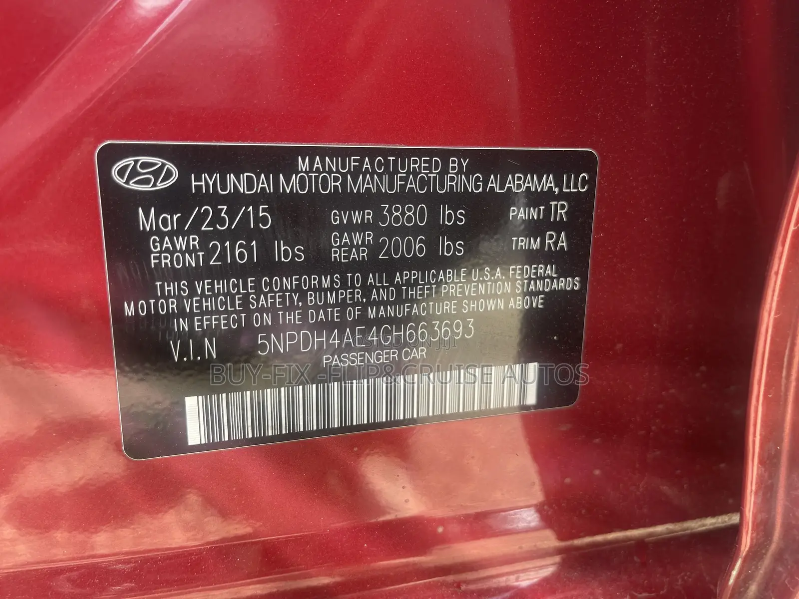 Hyundai Elantra 2014 Red